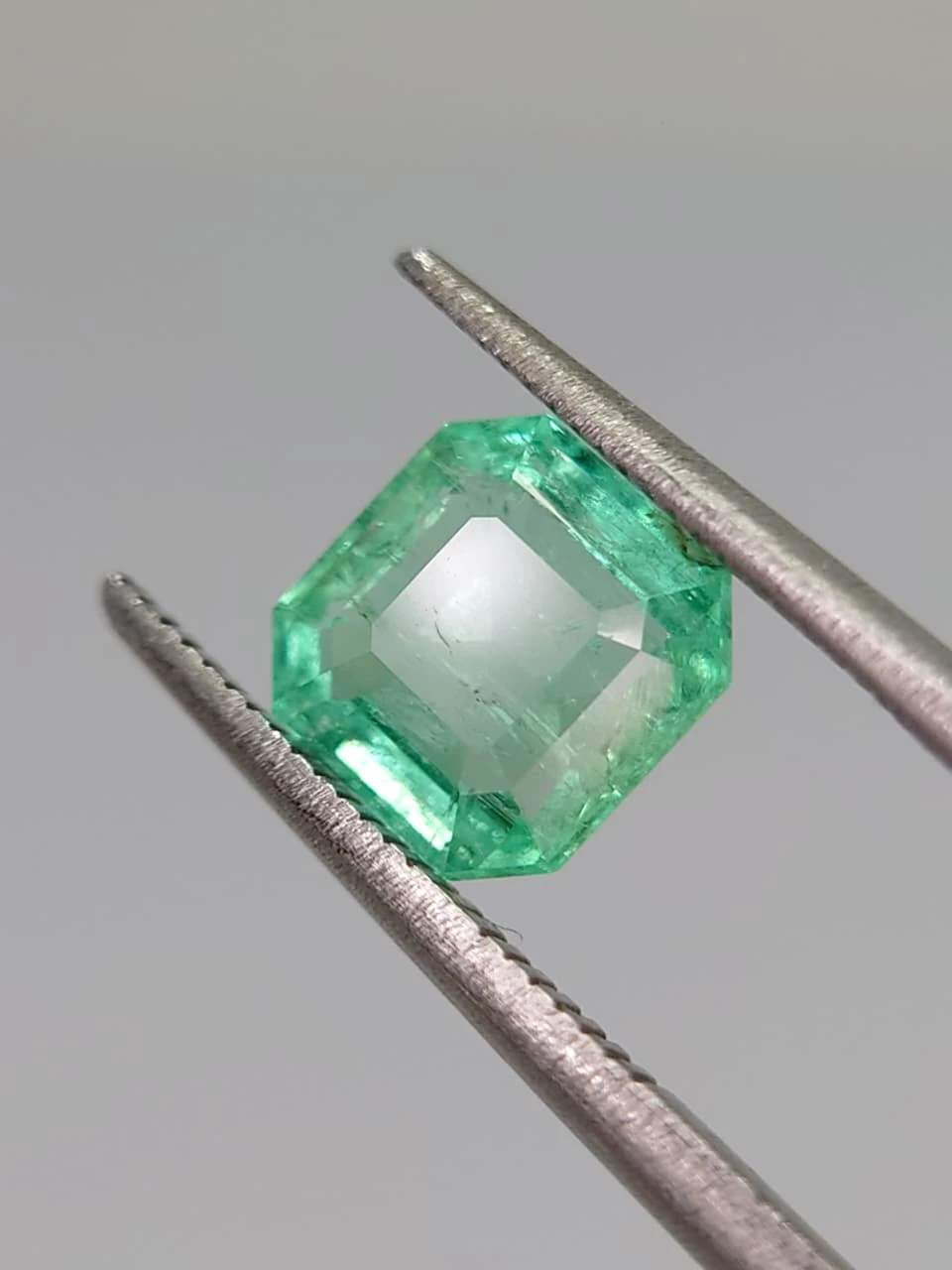 1.68ct Natural Octagon Faceted Panjshir Emerald from Afghanistan — view 2